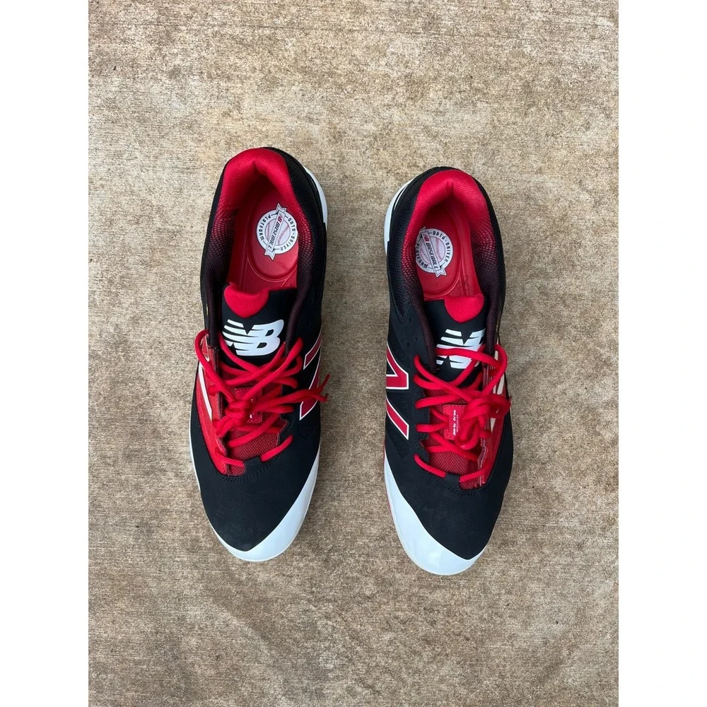 New Balance Low 4040V3 Meatl Baseball‎ Spikes Mens 16 Black Red L4040BR3
